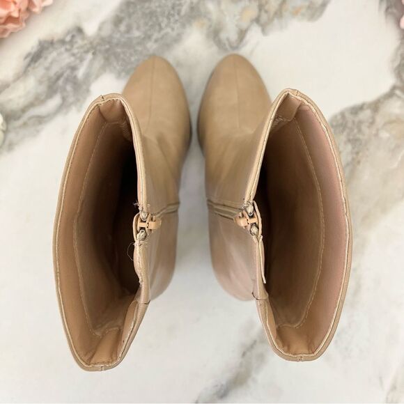 JOURNEE COLLECTION Romer Tru Comfort Platform Block Heel Booties in Tan Size 8 - Picture 10 of 16